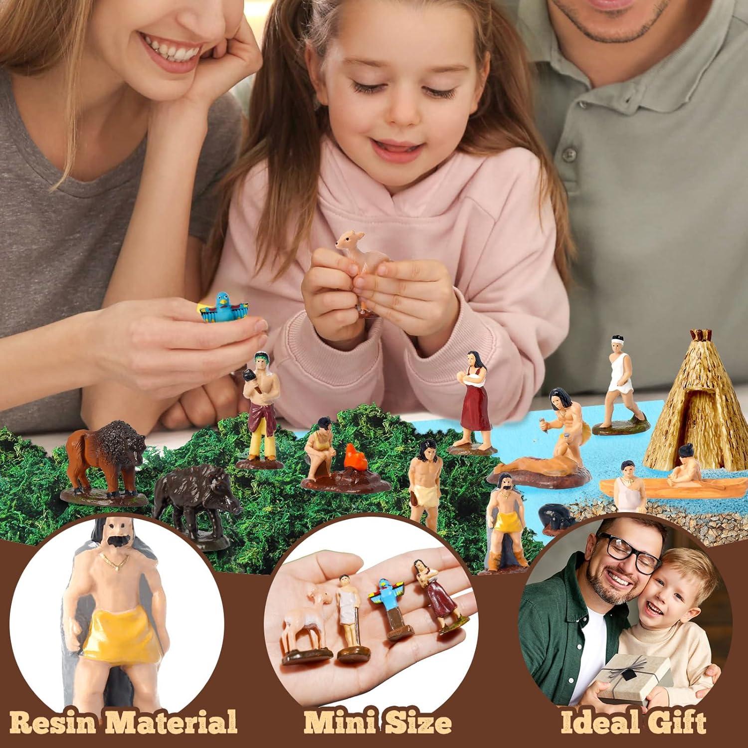 Conjunto de Figuras Indias Americanas Hiawbon 31 Piezas