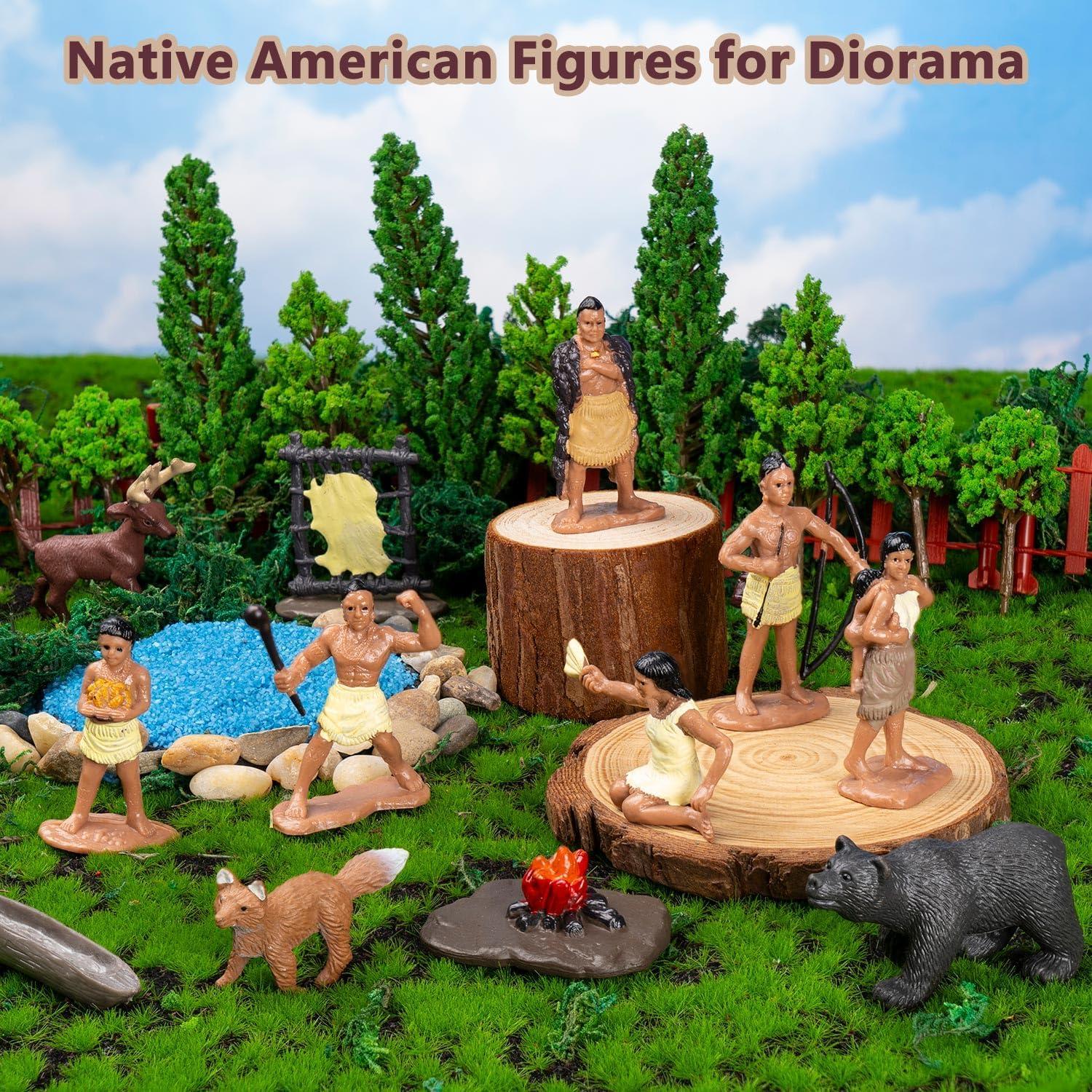 Conjunto de Figuras Indios Americanos 43 Pcs 29L para Proyectos