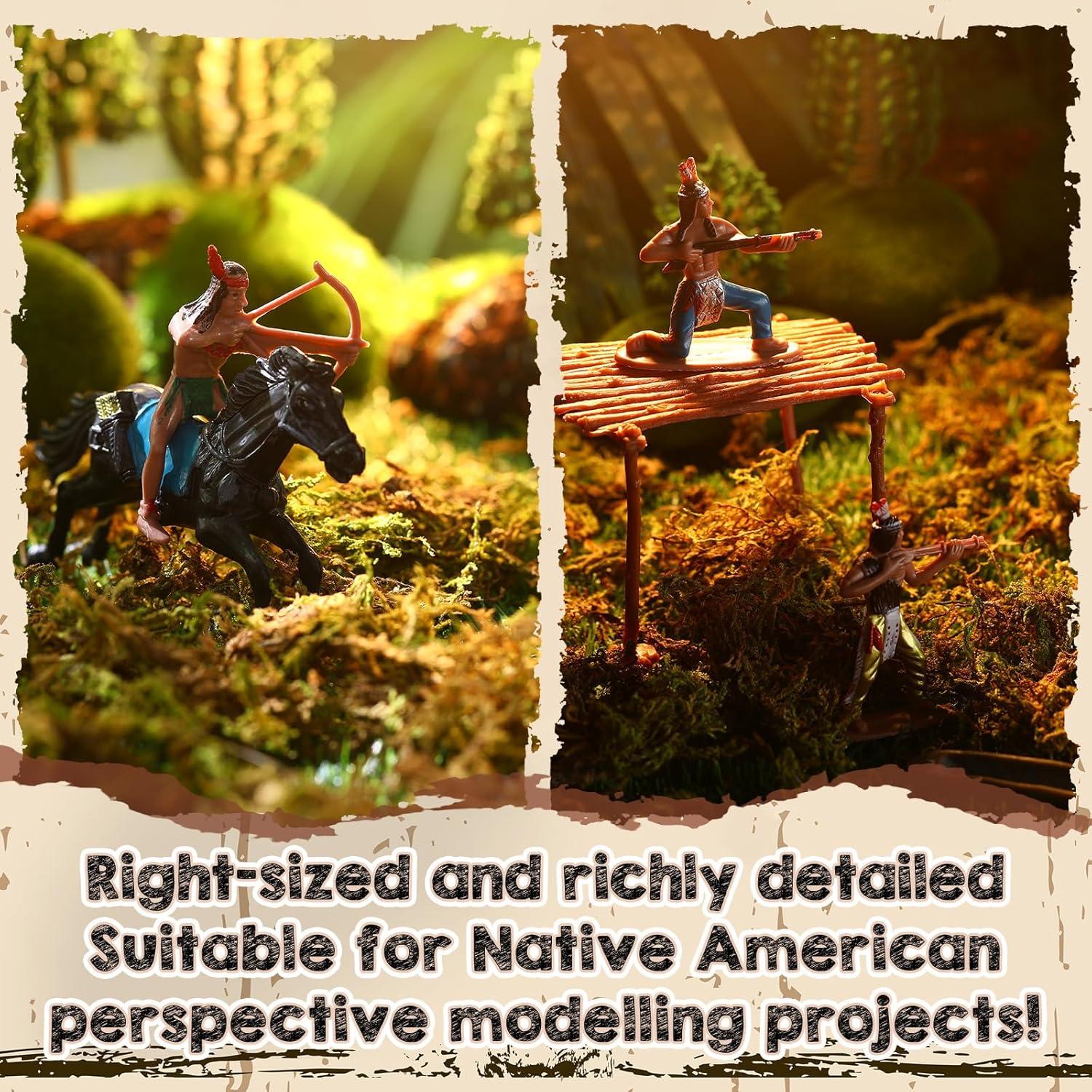 Conjunto 65 Figuras Nativas Americanas VioraWhite 7-13 cm