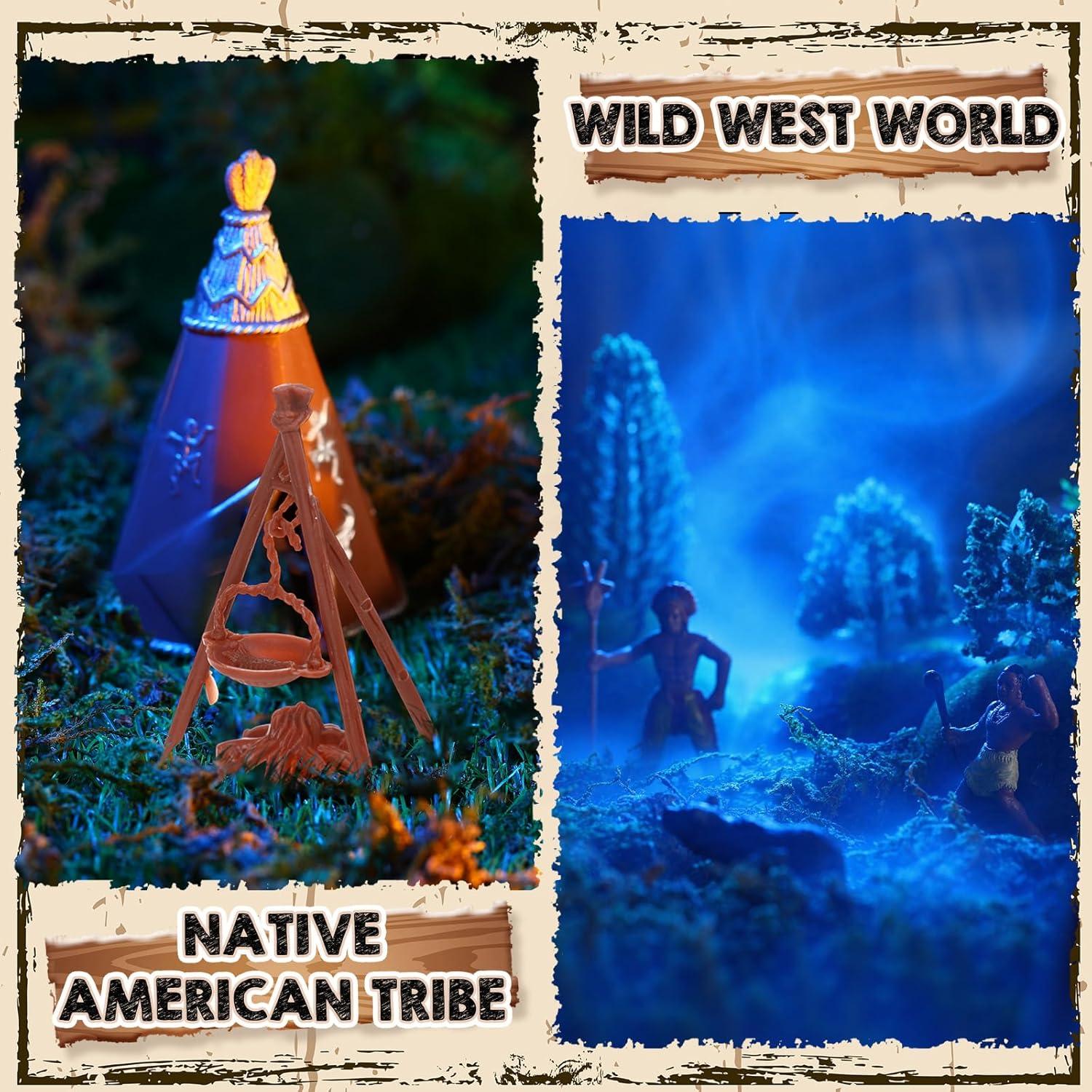 Conjunto 65 Figuras Nativas Americanas VioraWhite 7-13 cm