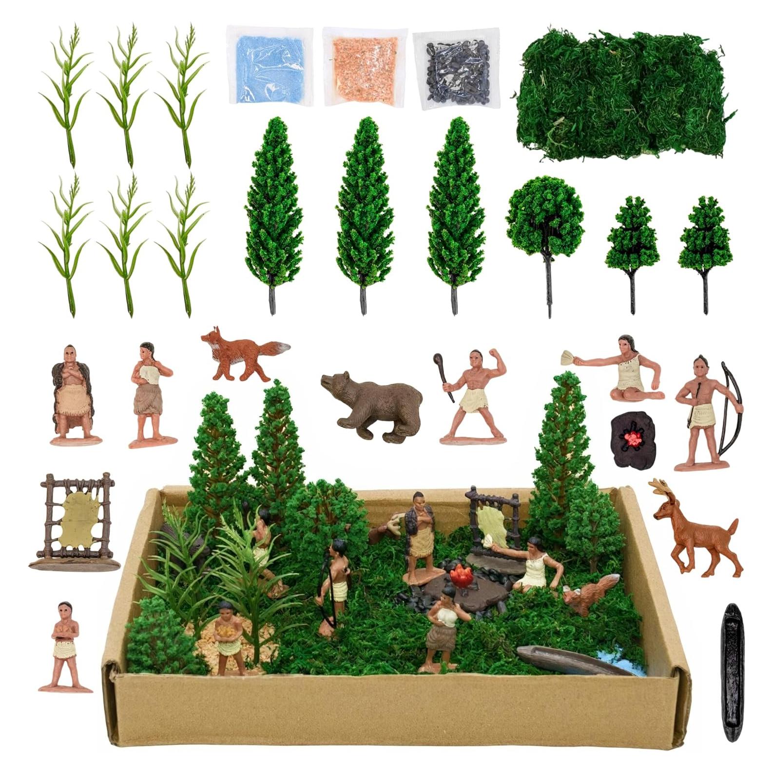 Juego de 28 Figuras Nativos Americanos Guxin Premium - Educativo