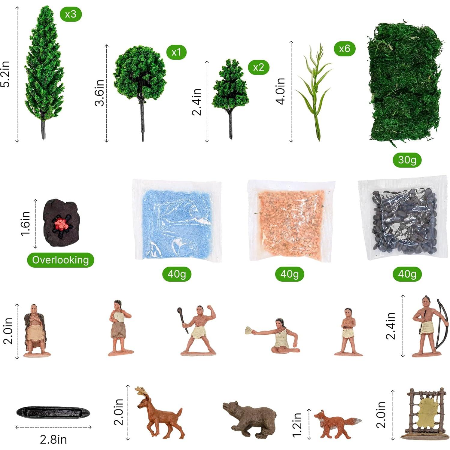 Juego de 28 Figuras Nativos Americanos Guxin Premium - Educativo