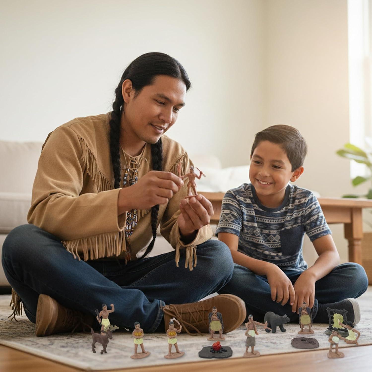 Juego de 28 Figuras Nativos Americanos Guxin Premium - Educativo