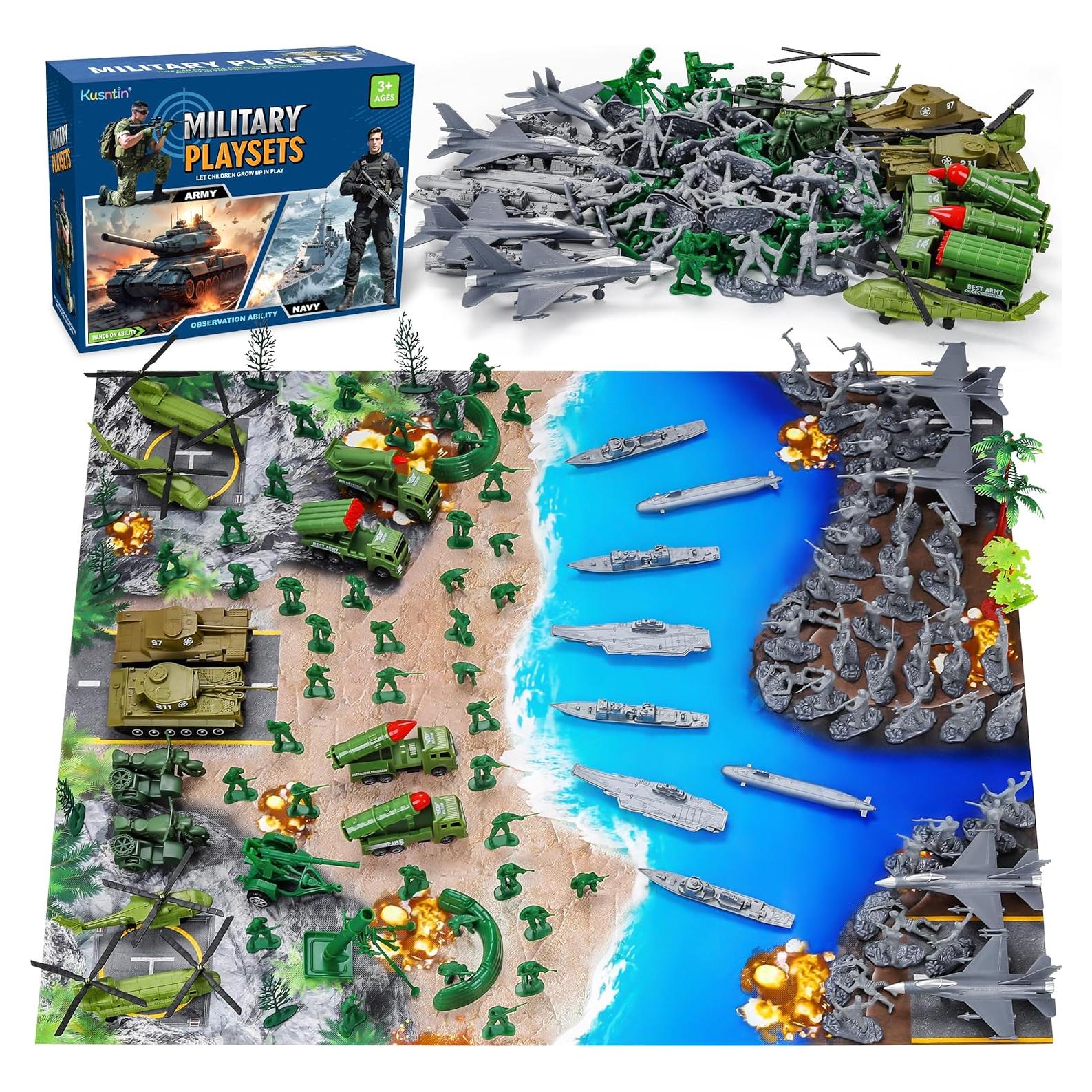 Juego de Soldados del Ejército Kusntin - 117 Piezas con Figuras