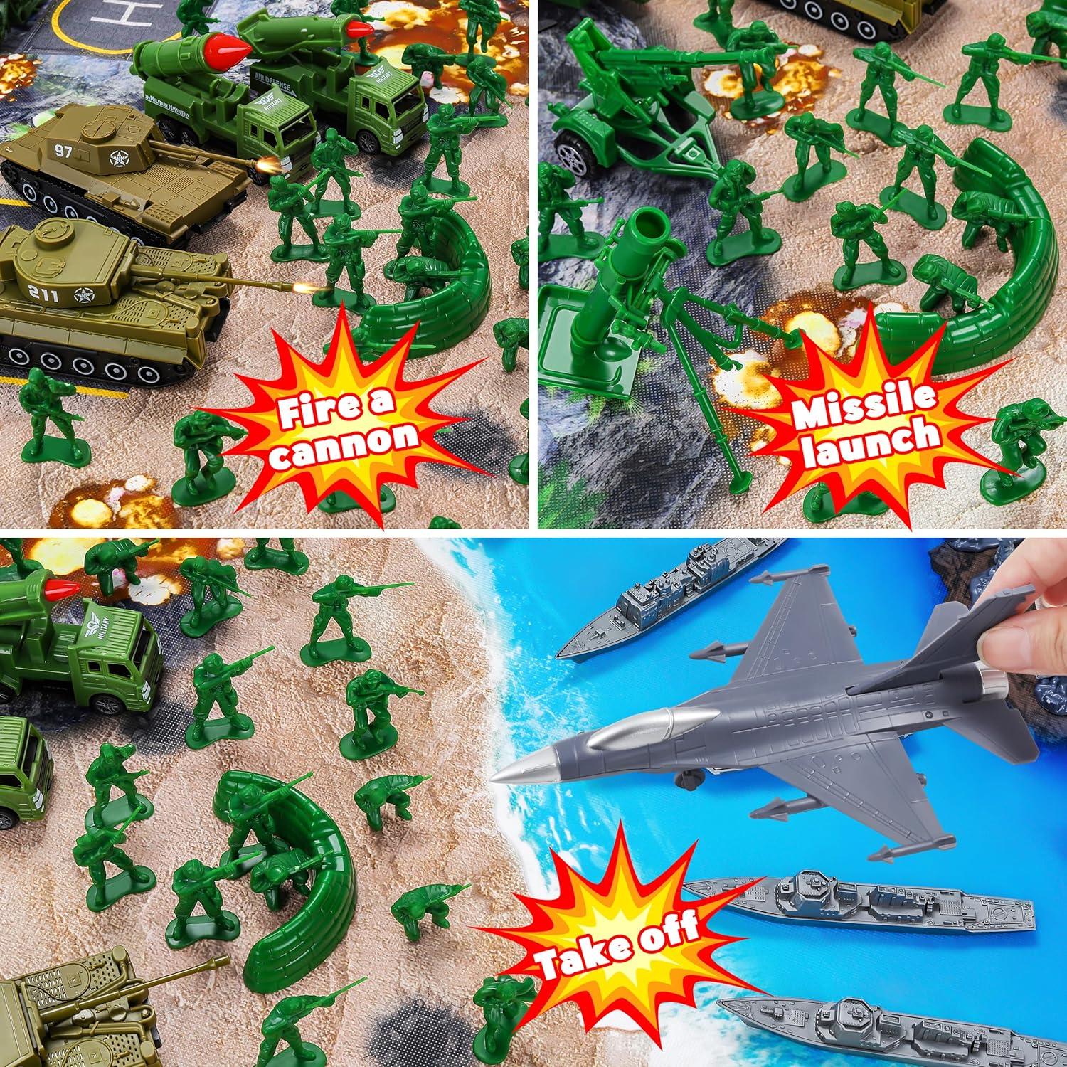 Juego de Soldados del Ejército Kusntin - 117 Piezas con Figuras