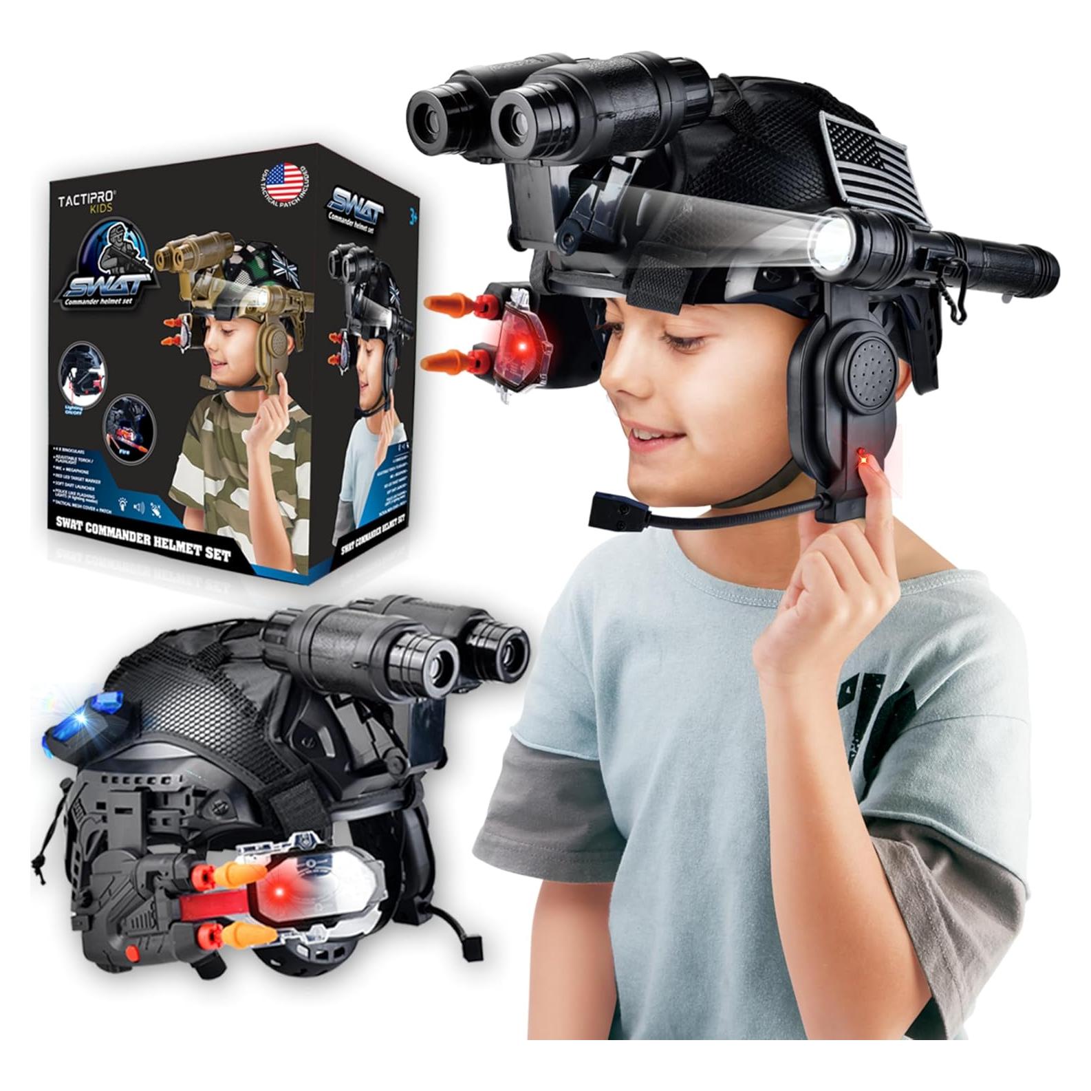Conjunto de casco SWAT Tactipro con accesorios para niños