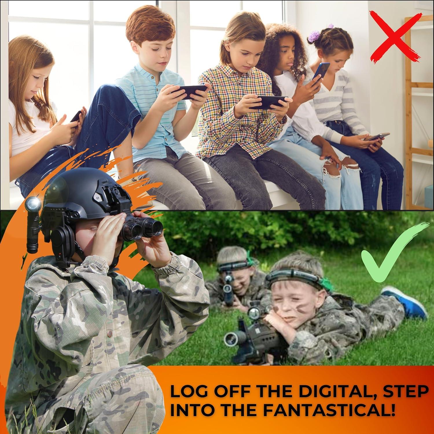 Conjunto de casco SWAT Tactipro con accesorios para niños