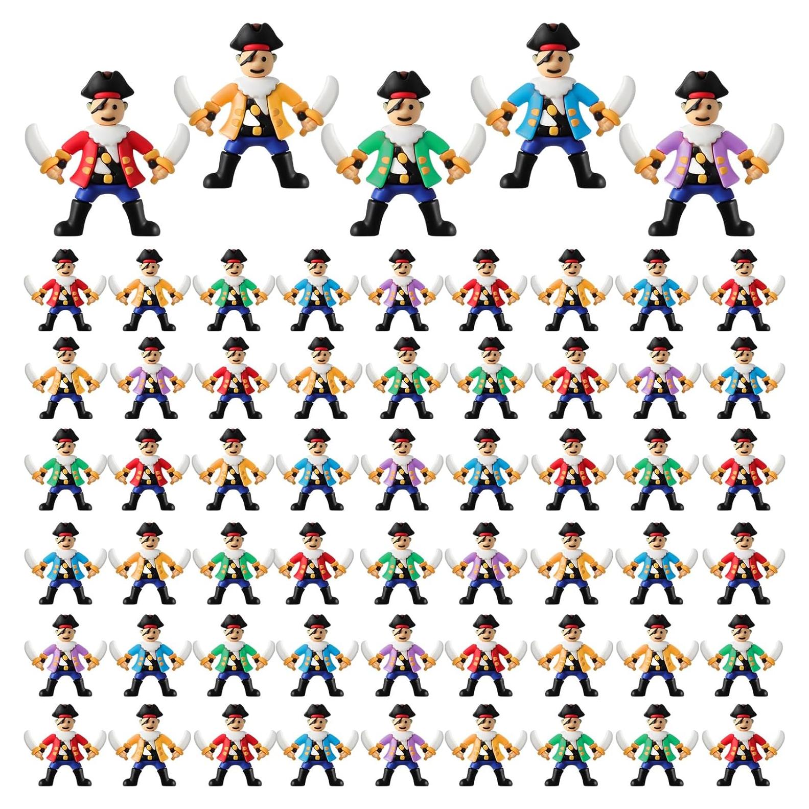 Figuras de Pirata Mini Wesiti - 25 Pcs PVC 4.06 cm