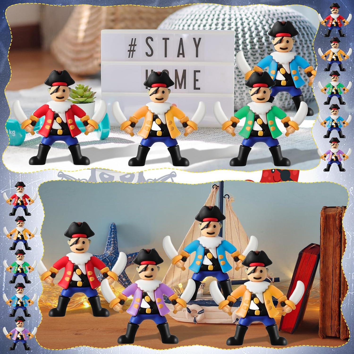 Figuras de Pirata Mini Wesiti - 25 Pcs PVC 4.06 cm