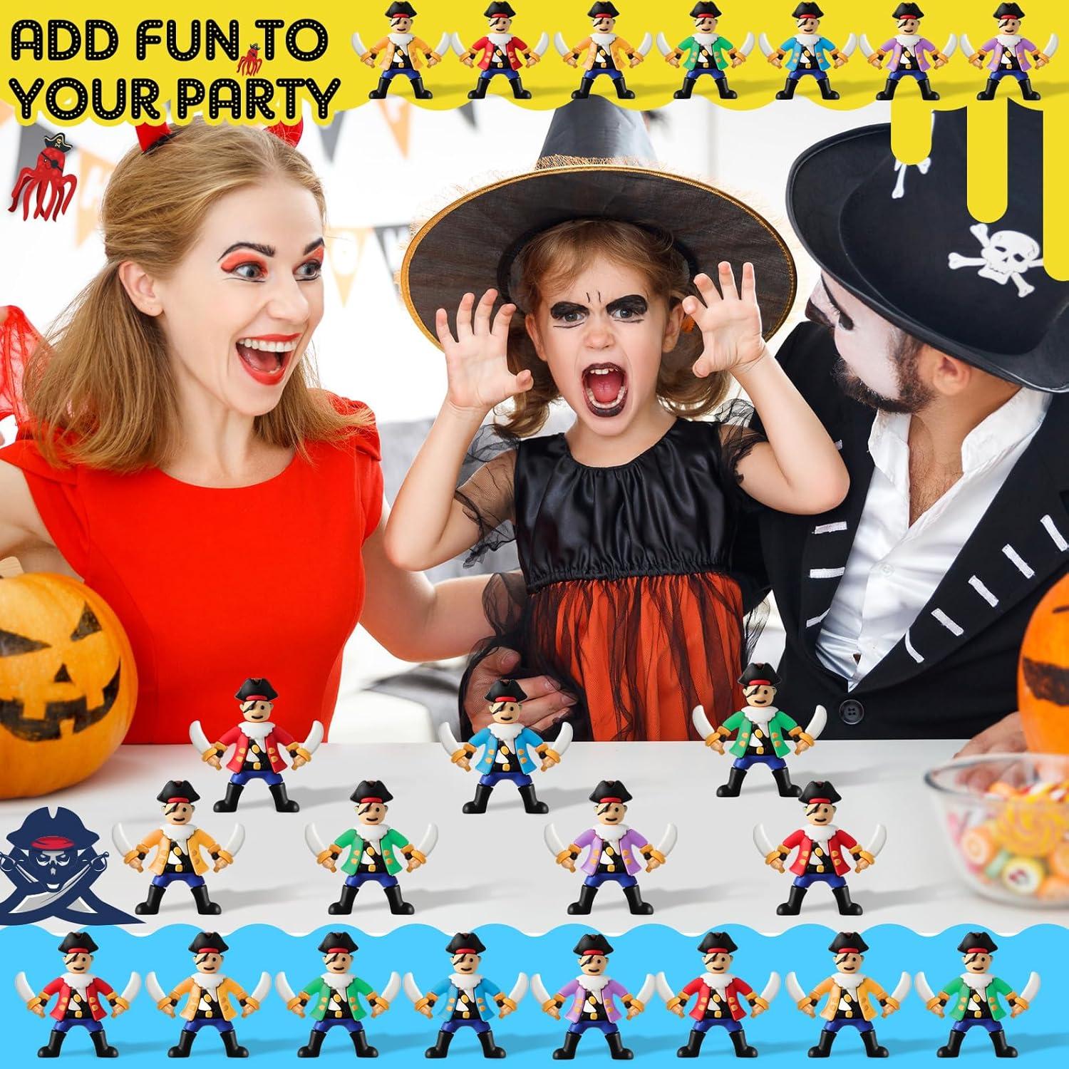 Figuras de Pirata Mini Wesiti - 25 Pcs PVC 4.06 cm