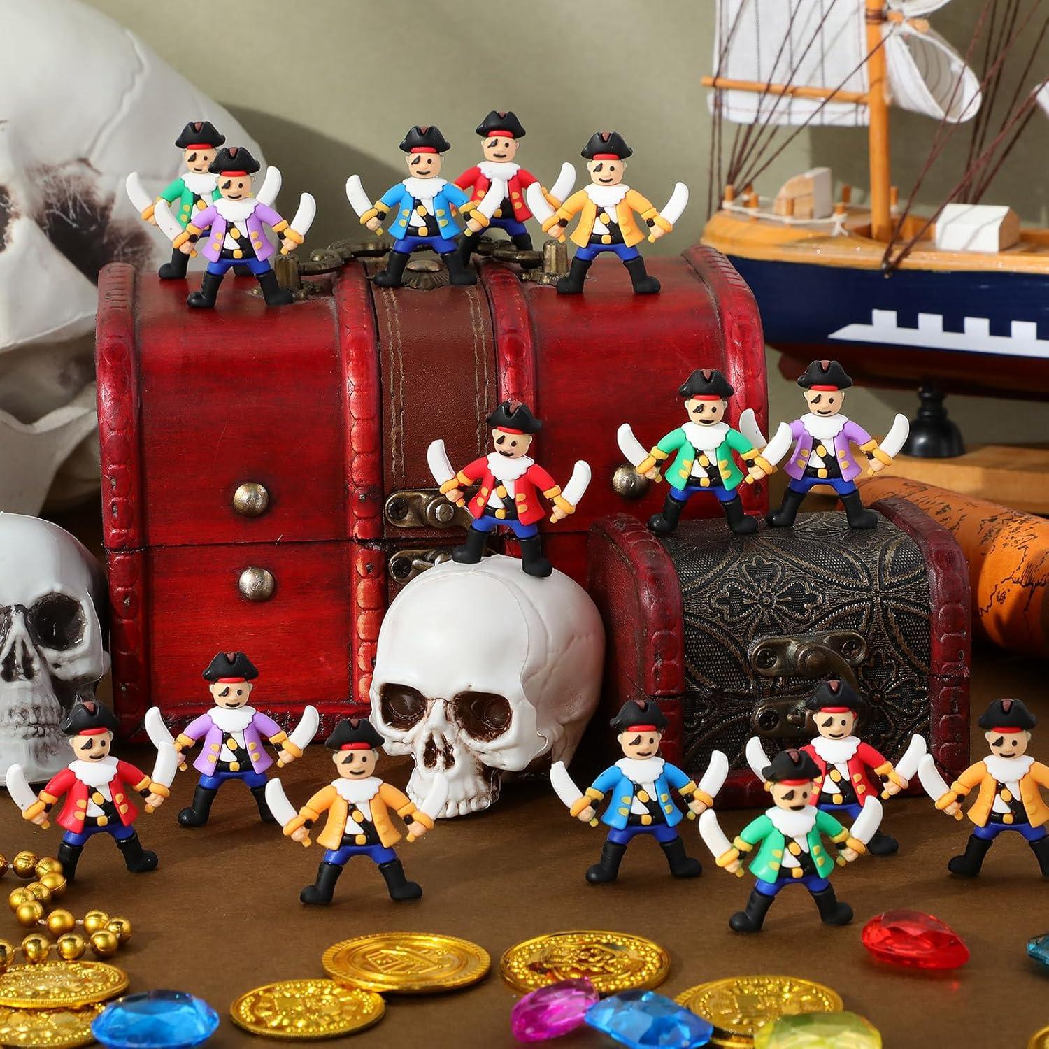 Figuras de Pirata Mini Wesiti - 25 Pcs PVC 4.06 cm