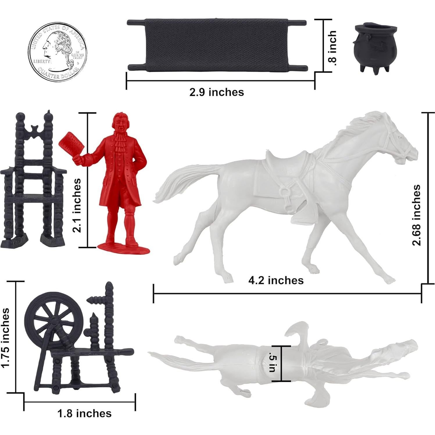 Juego de Figuras Coloniales BMC Rojo 21pc Guerra Revolucionaria