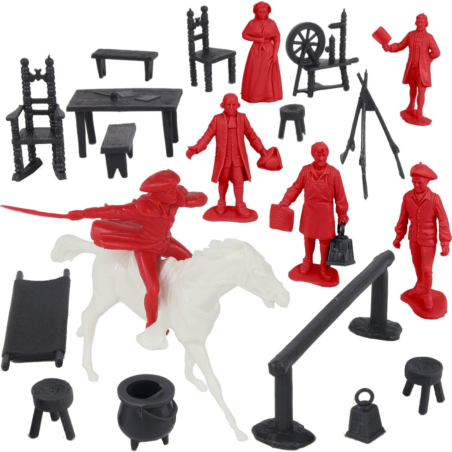 Juego de Figuras Coloniales BMC Rojo 21pc Guerra Revolucionaria