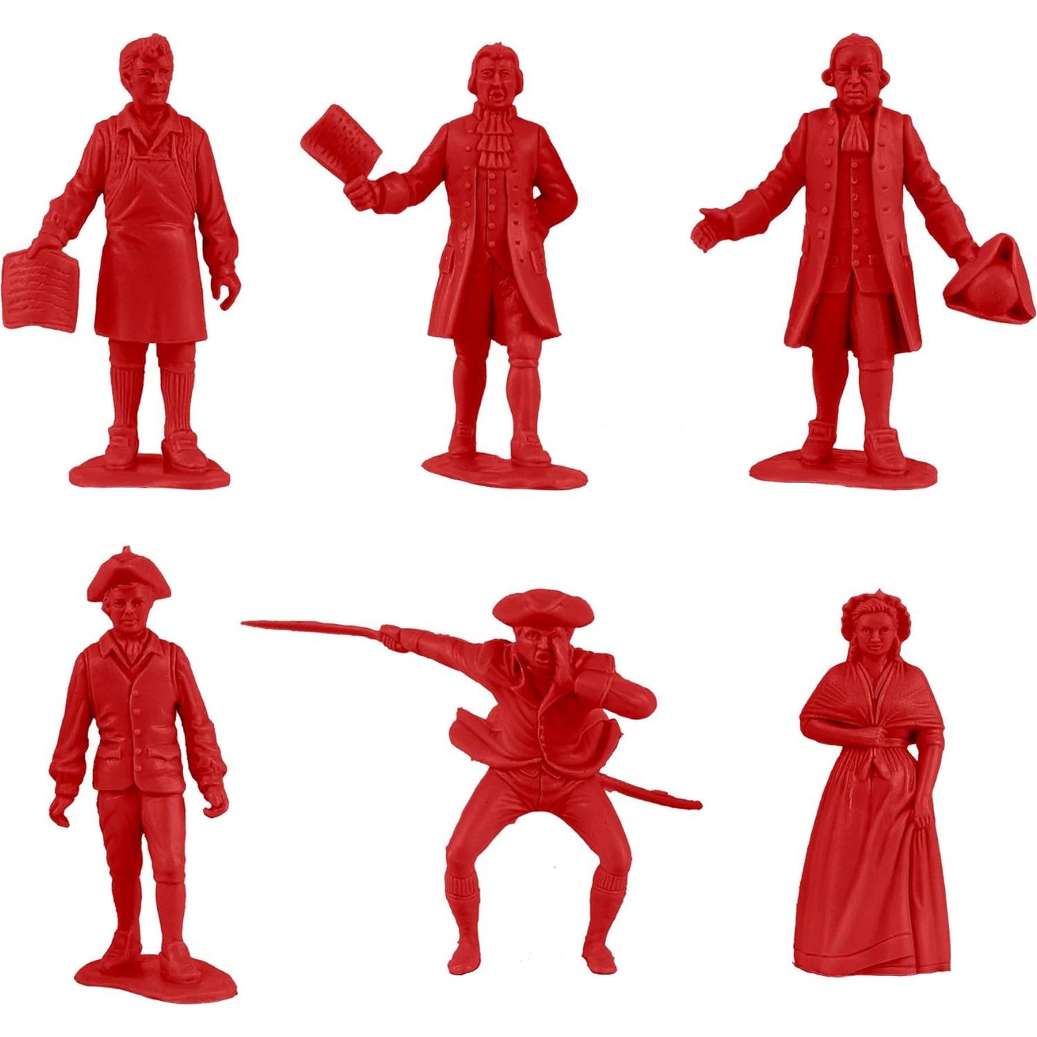 Juego de Figuras Coloniales BMC Rojo 21pc Guerra Revolucionaria