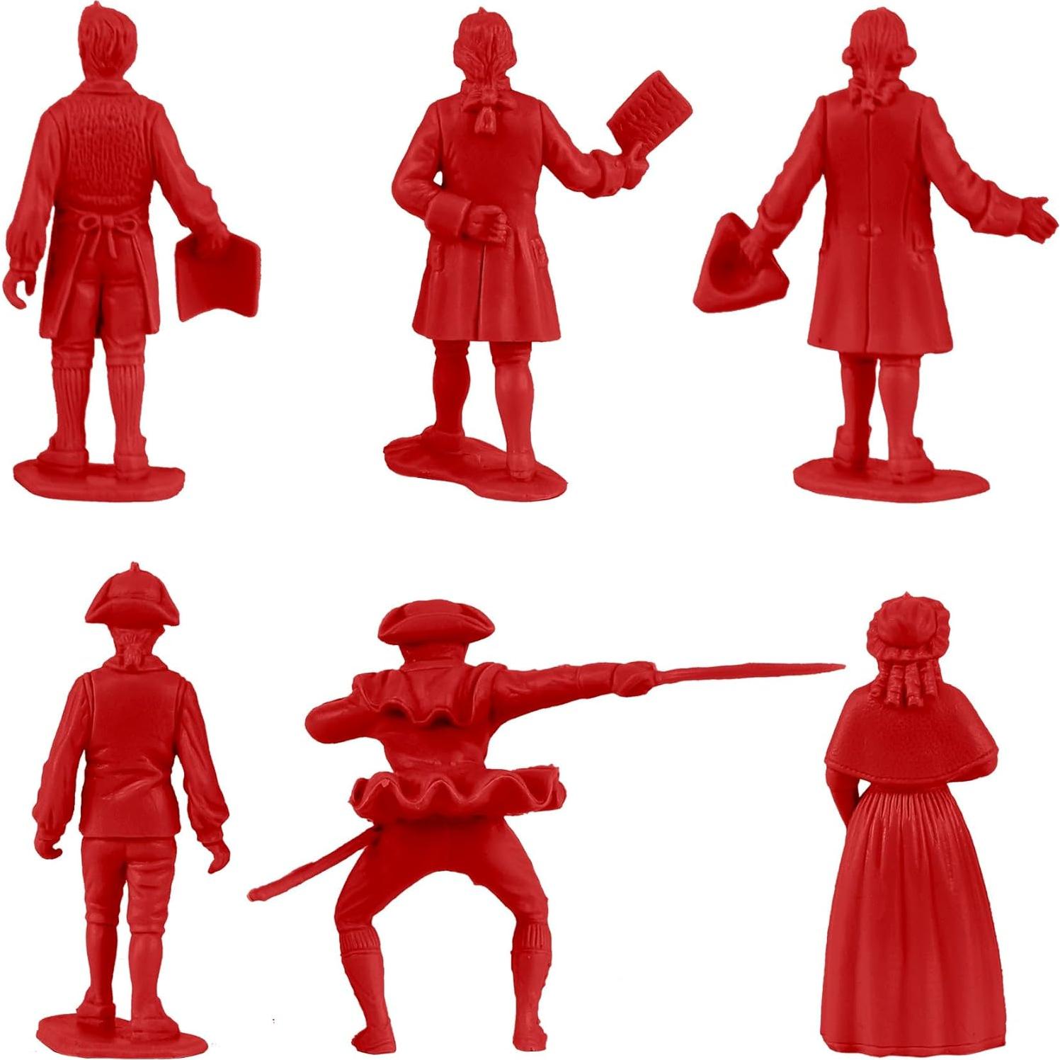 Juego de Figuras Coloniales BMC Rojo 21pc Guerra Revolucionaria