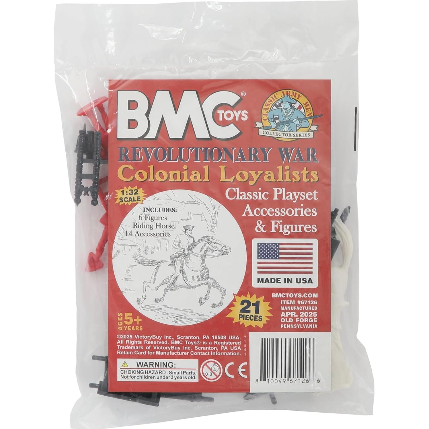 Juego de Figuras Coloniales BMC Rojo 21pc Guerra Revolucionaria