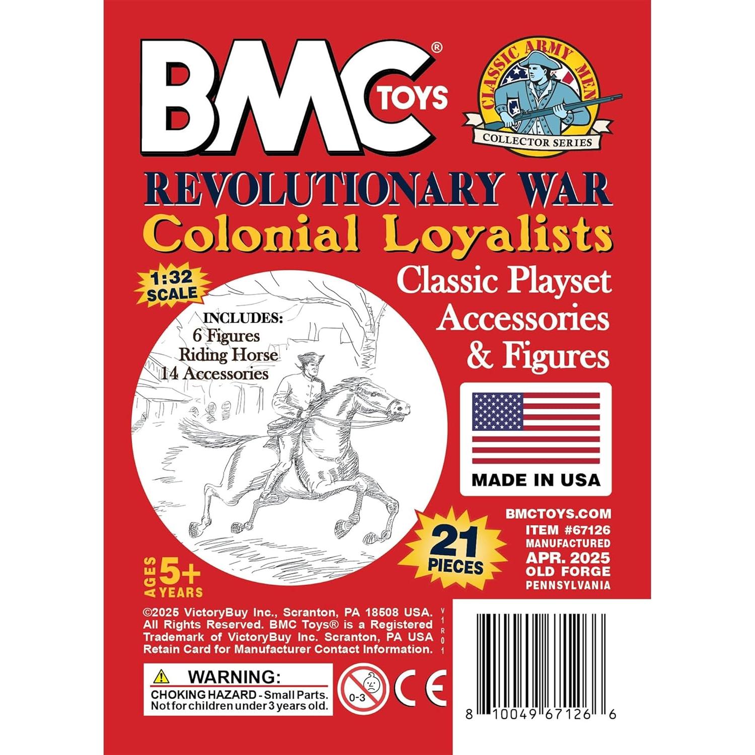 Juego de Figuras Coloniales BMC Rojo 21pc Guerra Revolucionaria