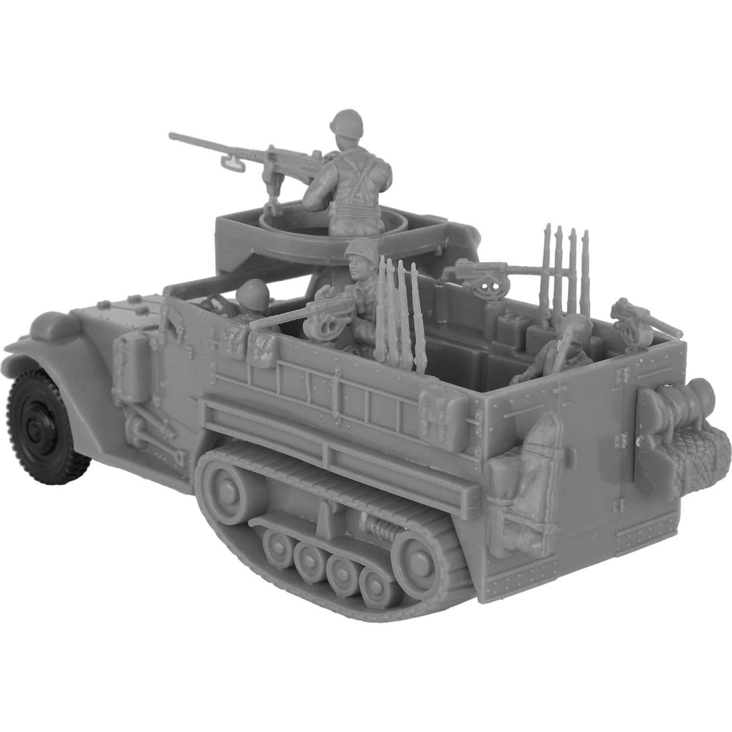 Vehículo Blindado M3 Halftrack BMC Toys WW2 con 4 Figuras