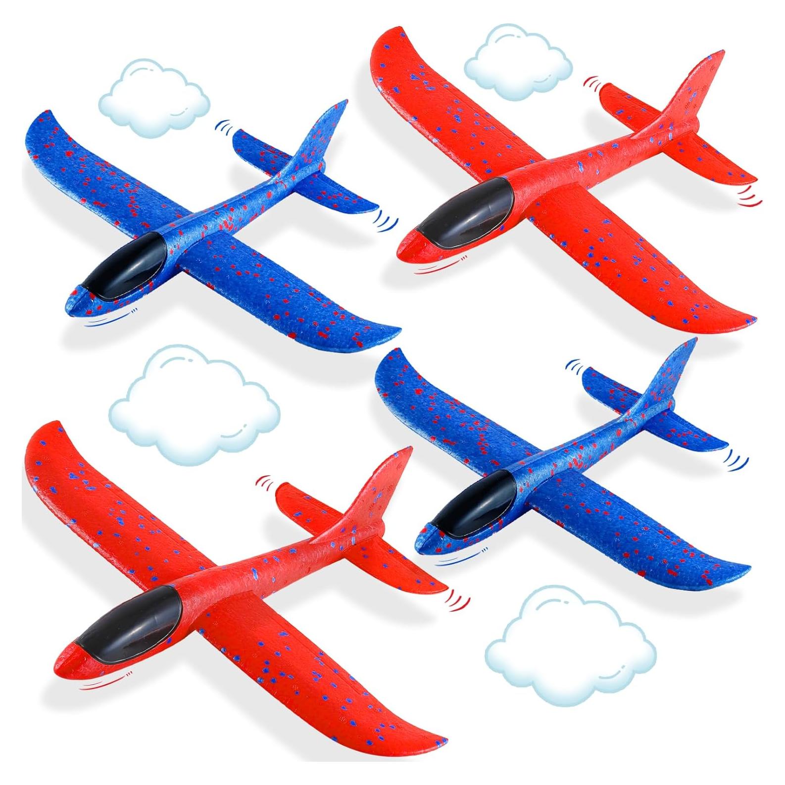Paquete de 4 Aviones de Espuma EPP 34.3 cm para Niños