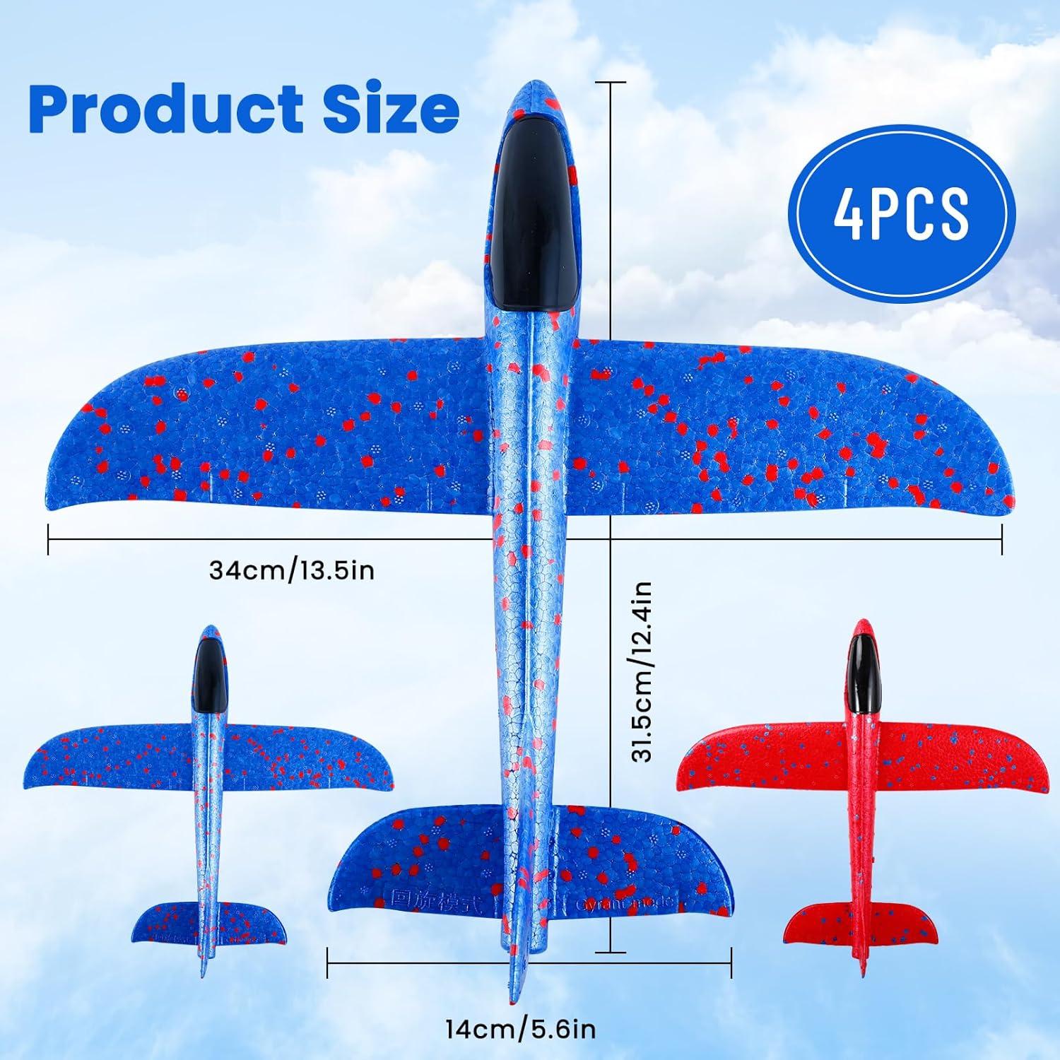 Paquete de 4 Aviones de Espuma EPP 34.3 cm para Niños