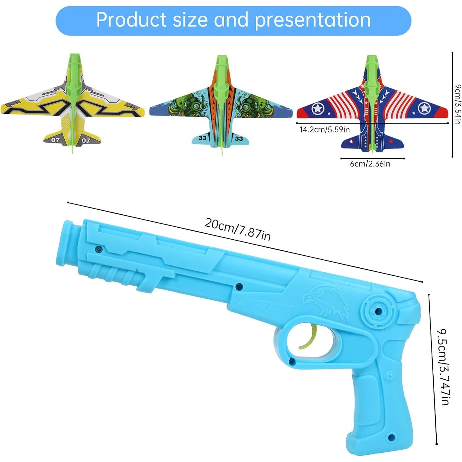 Paquete de 12 Juguetes Lanzadores de Aviones Manmel
