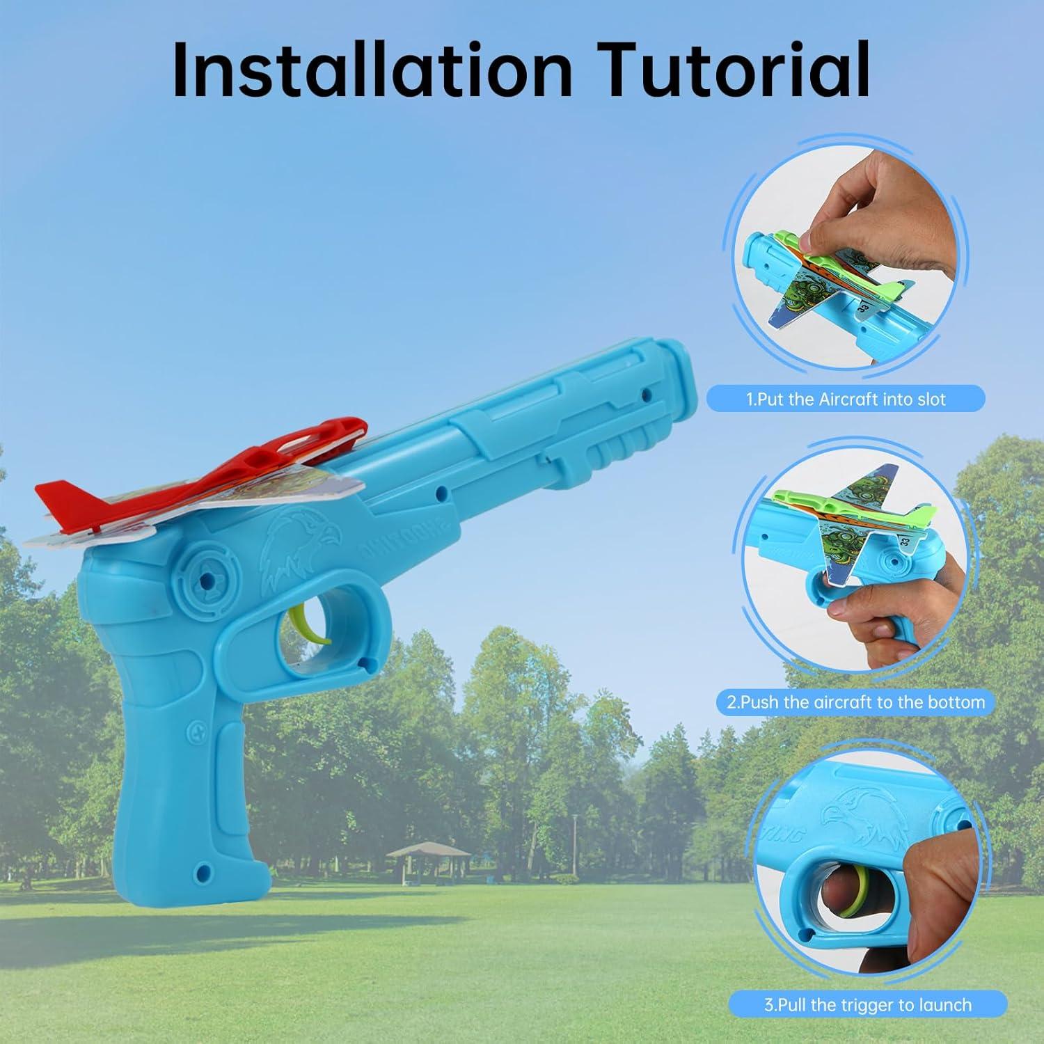 Paquete de 12 Juguetes Lanzadores de Aviones Manmel