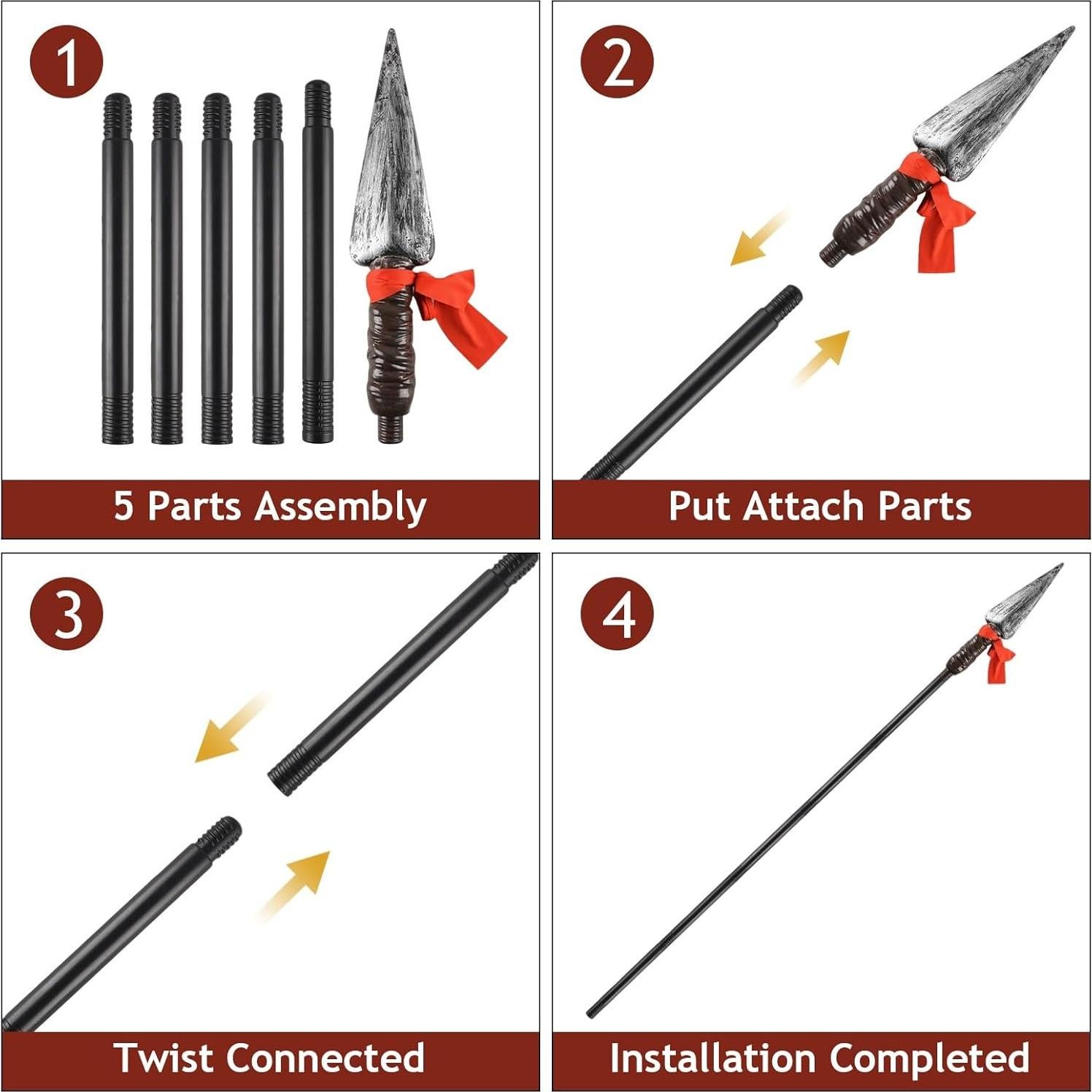 Lanza Espartana de Juguete 177.8 cm - Accesorio de Disfraz