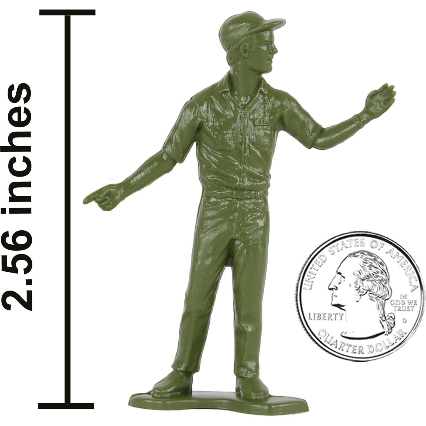 Figuras de Soldados de Plástico TimMee - Verde OD, 18 Piezas