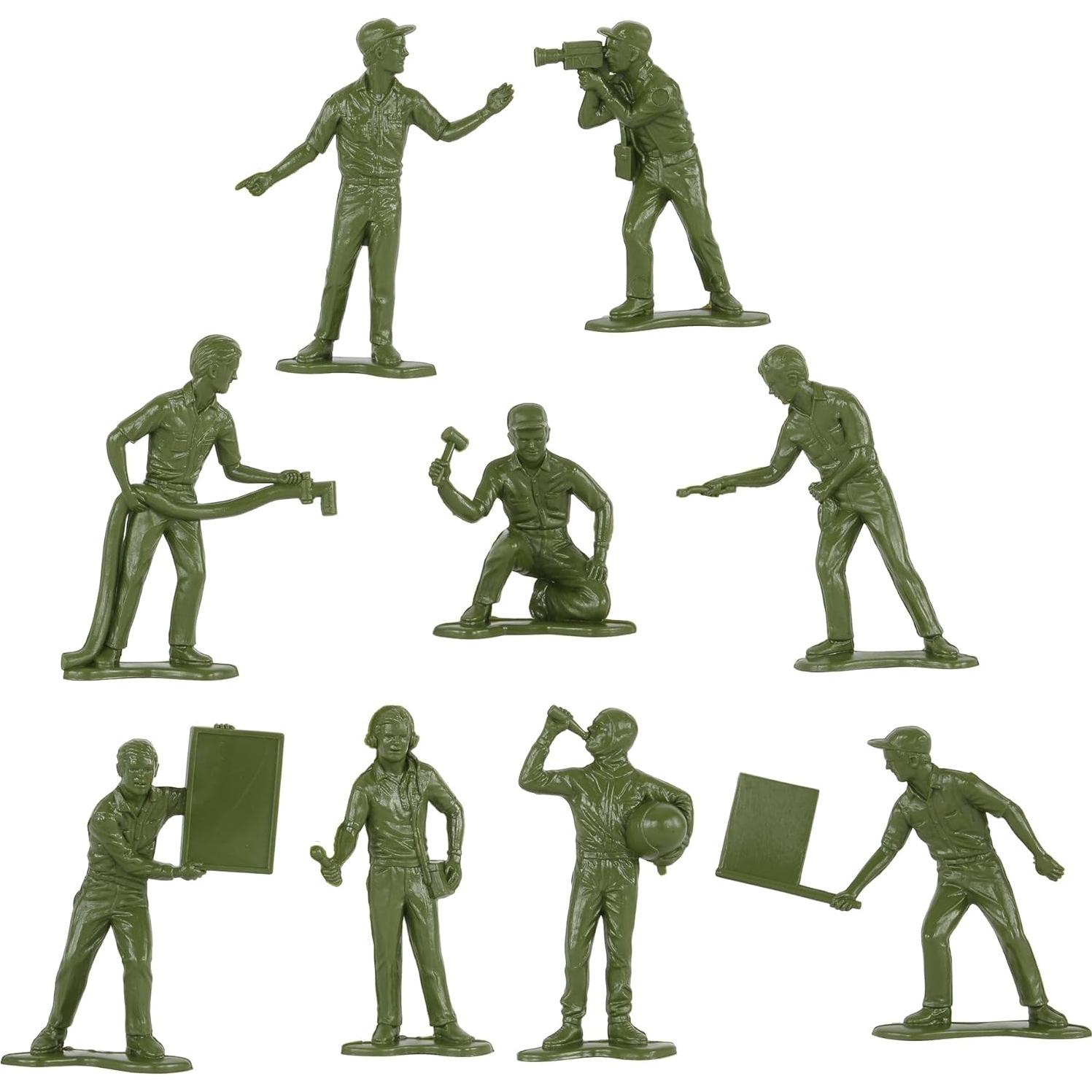 Figuras de Soldados de Plástico TimMee - Verde OD, 18 Piezas