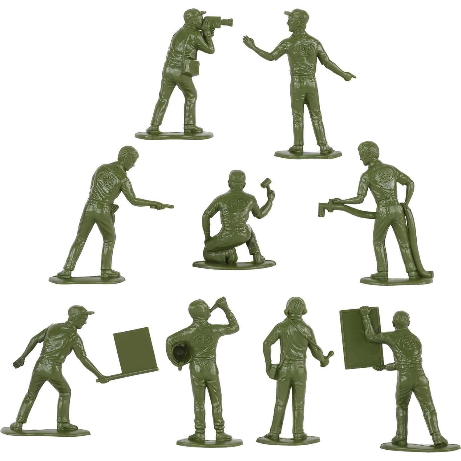 Figuras de Soldados de Plástico TimMee - Verde OD, 18 Piezas