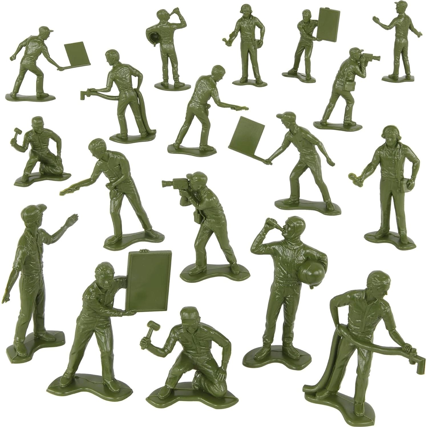 Figuras de Soldados de Plástico TimMee - Verde OD, 18 Piezas