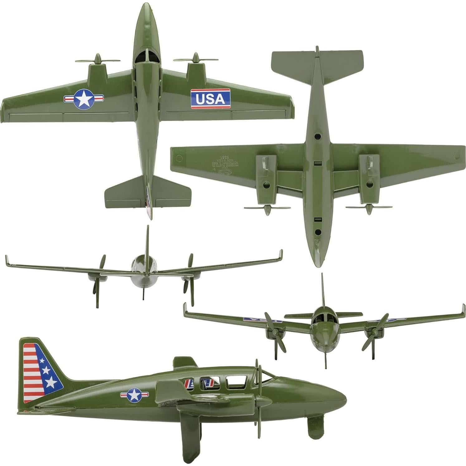 Set 2 Aeronaves TimMee: Avión Hélice y Jet Verde OD