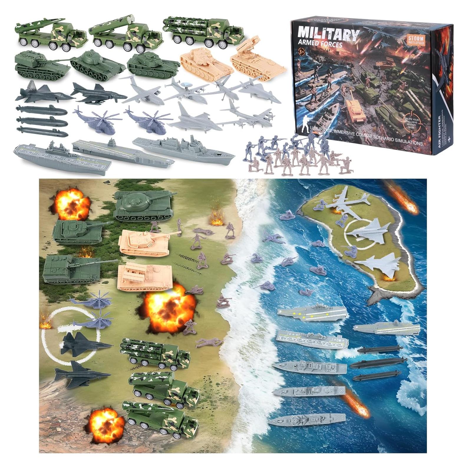 Juego de Batalla Militar 49 Piezas VBACALA con Mapa y Soldados