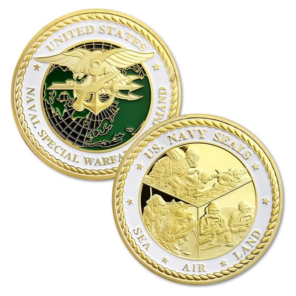 Moneda Conmemorativa Navy SEALs Glamtune 3.99 cm Latón