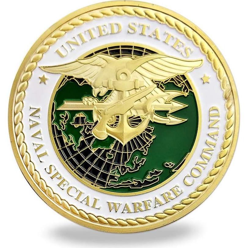 Moneda Conmemorativa Navy SEALs Glamtune 3.99 cm Latón