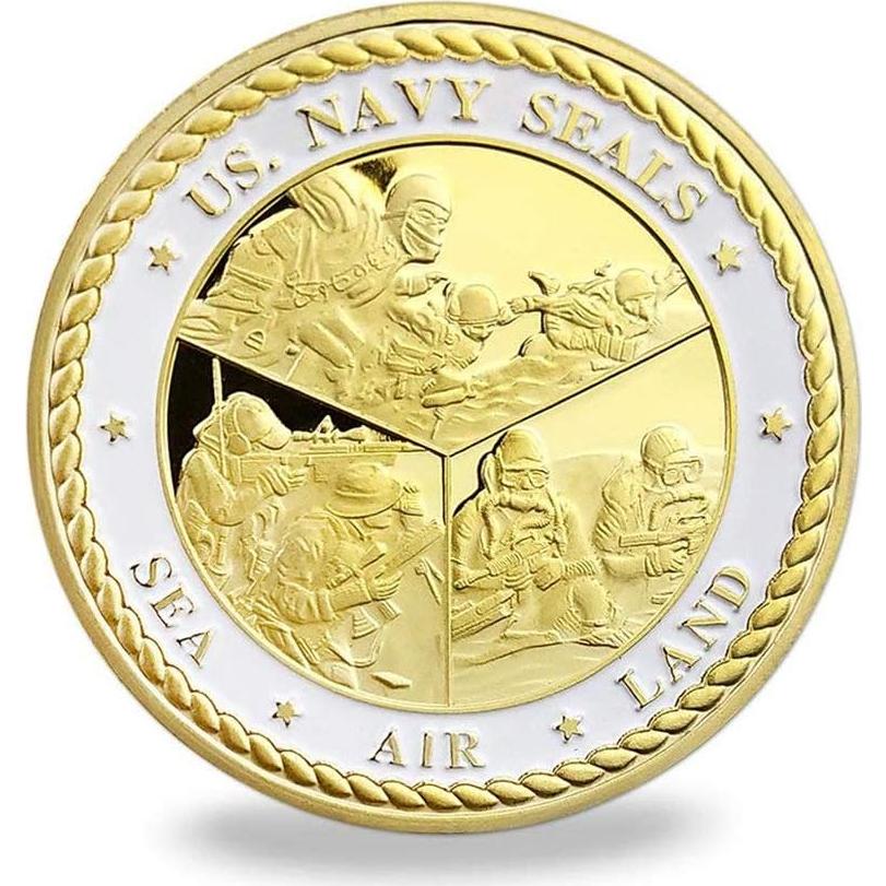Moneda Conmemorativa Navy SEALs Glamtune 3.99 cm Latón