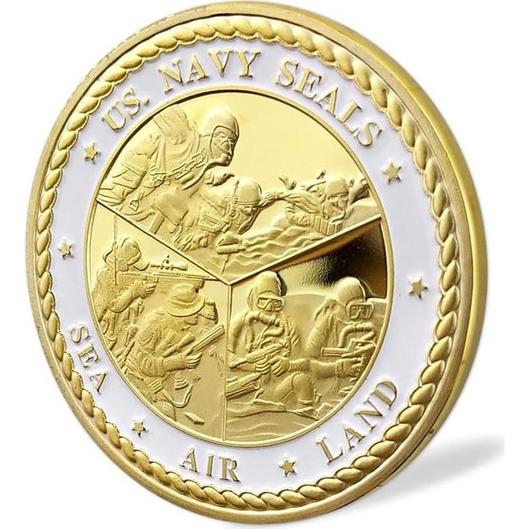 Moneda Conmemorativa Navy SEALs Glamtune 3.99 cm Latón