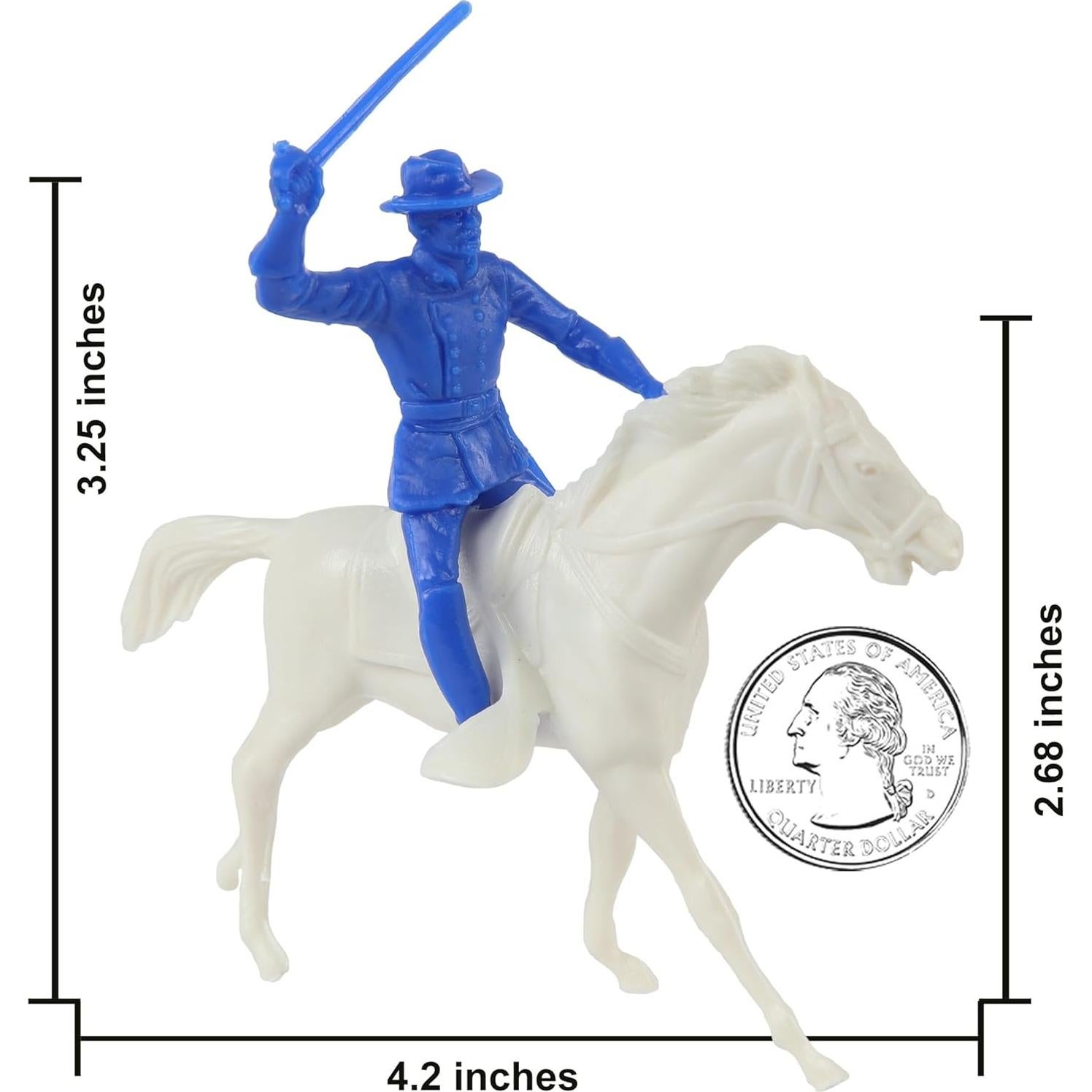 Juego de Figuras de Caballería BMC Toys - 16 Piezas Azules