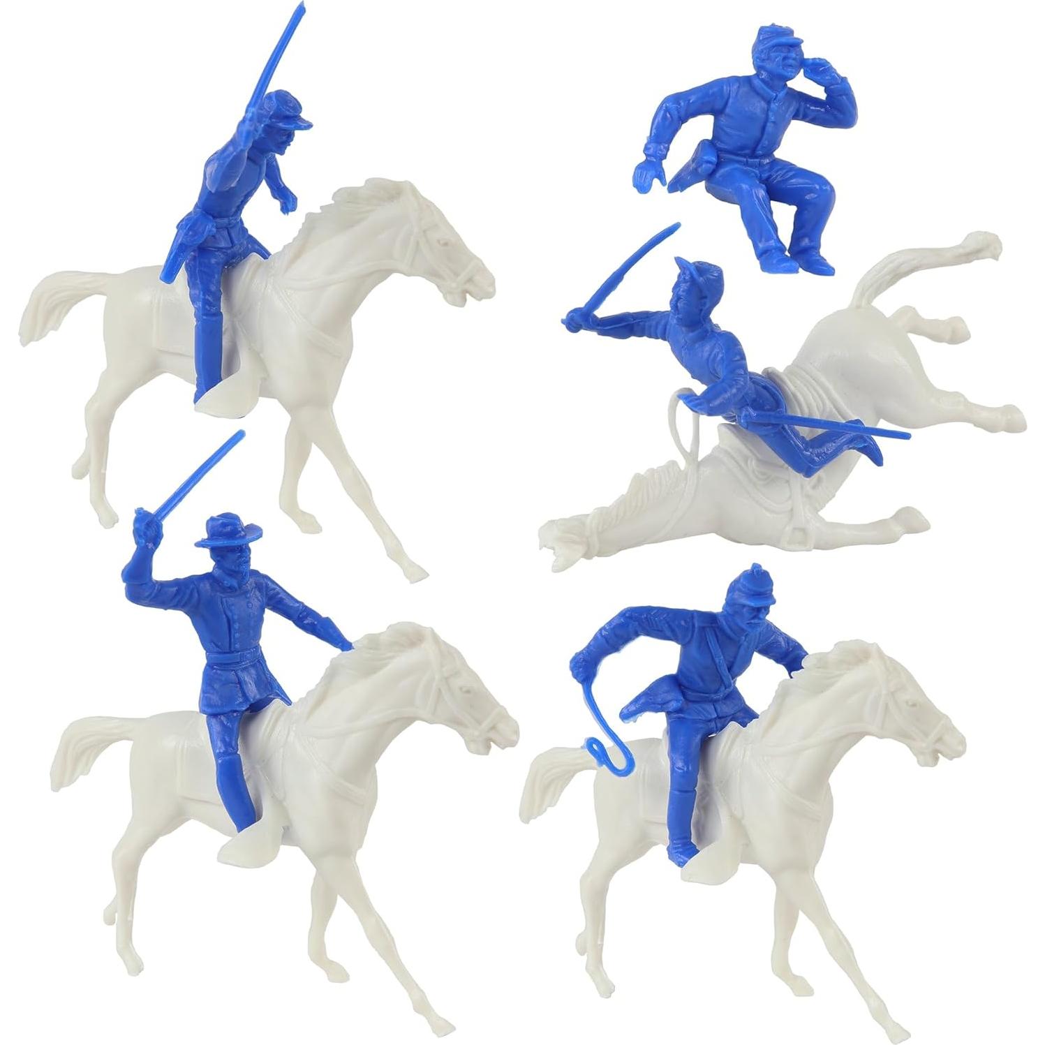 Juego de Figuras de Caballería BMC Toys - 16 Piezas Azules