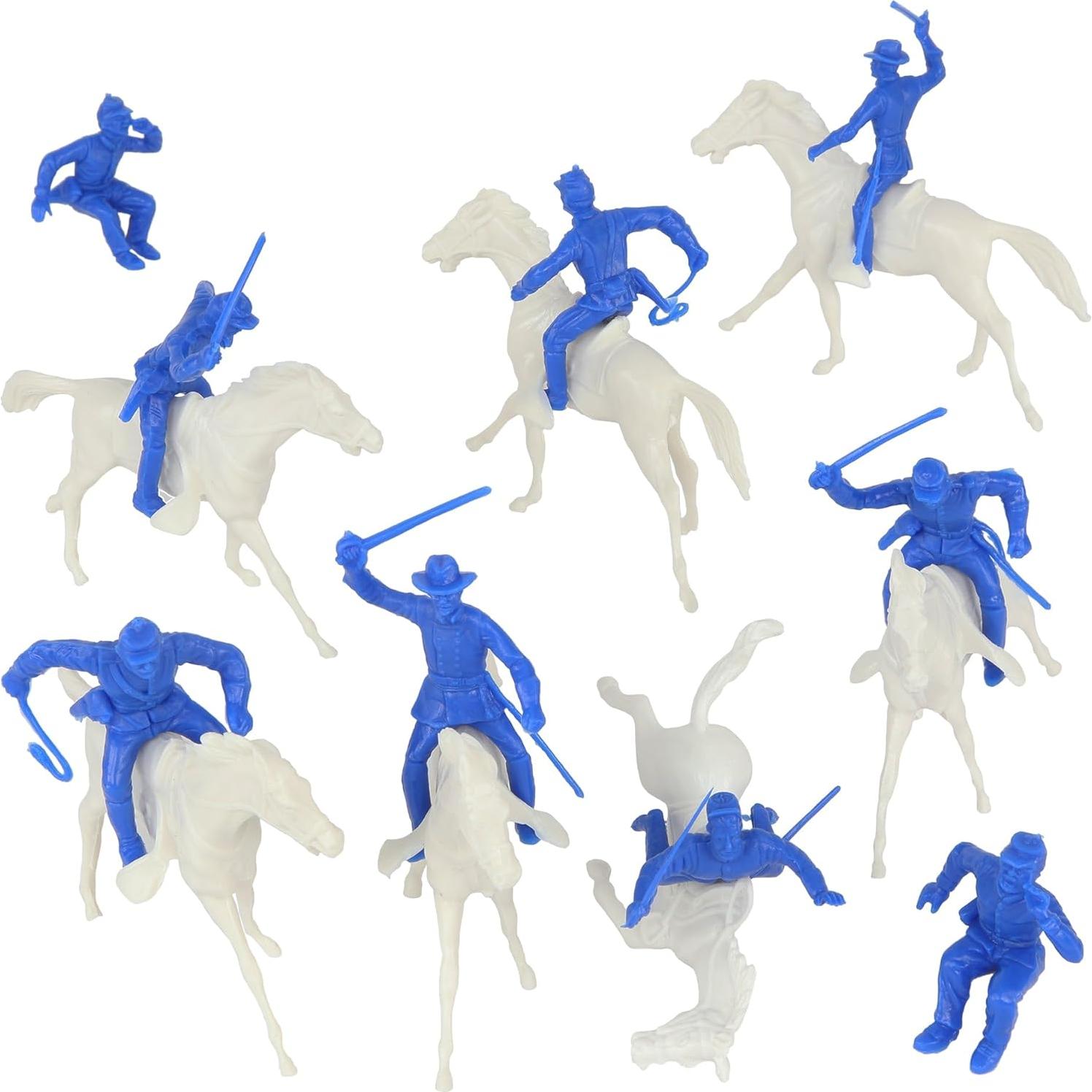 Juego de Figuras de Caballería BMC Toys - 16 Piezas Azules