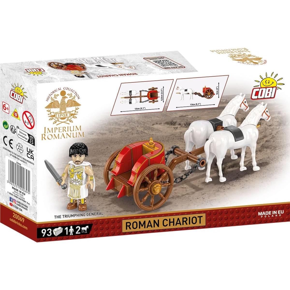 Carro Romano COBI 20069 con 2 Caballos y Figura - 93 Piezas