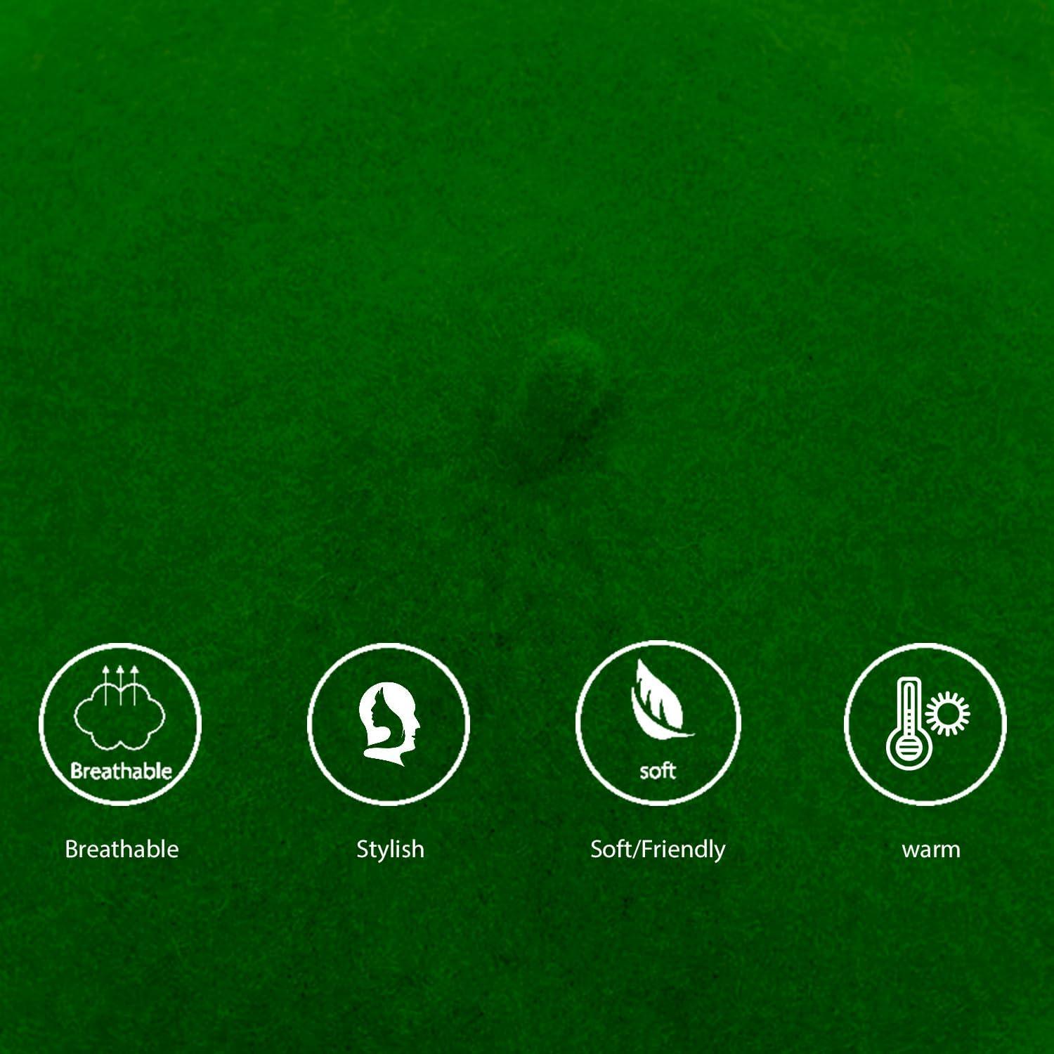 Boina Francesa para Dama Verde Oscuro - 27 cm de Diámetro