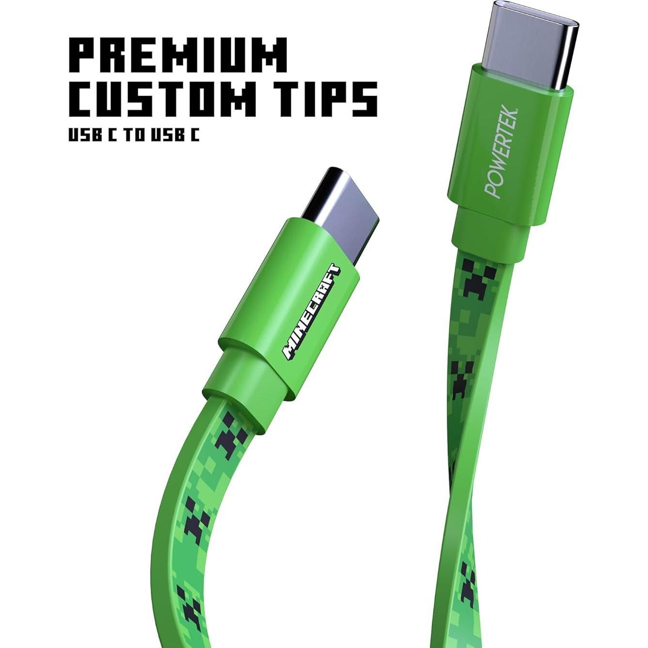 Cargador USB-C Liquipel Powertek Minecraft Creeper 1.83m