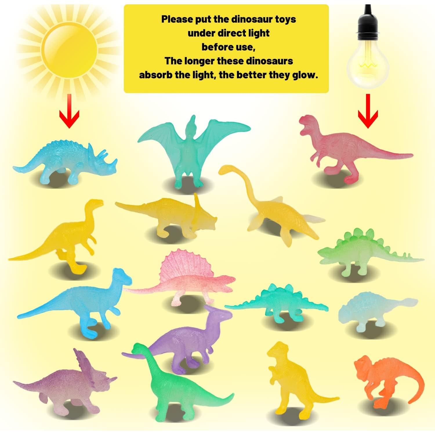 Mini Dinosaurios Brillantes FOIMAS 44pcs para Fiesta Infantil