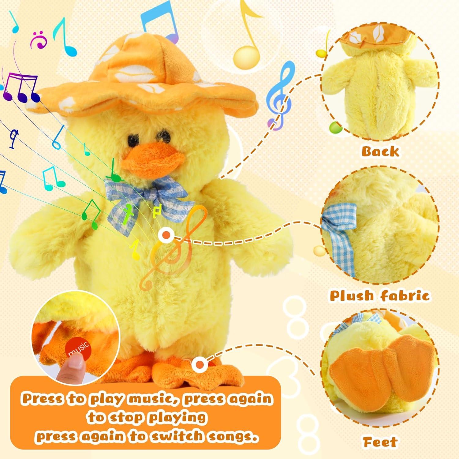 Juguete Interactivo Pato Cantante Hablante MILEGI 20 cm