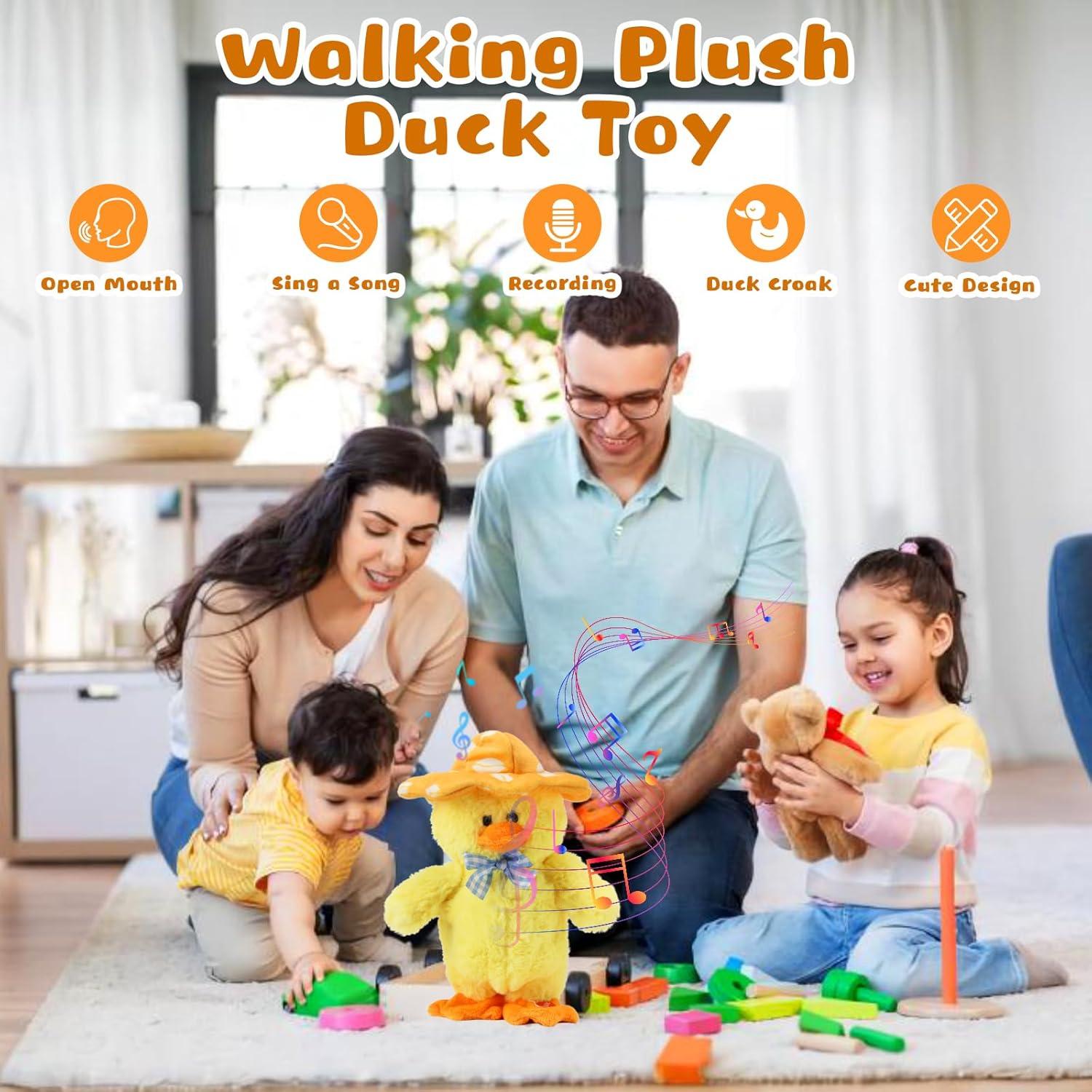 Juguete Interactivo Pato Cantante Hablante MILEGI 20 cm