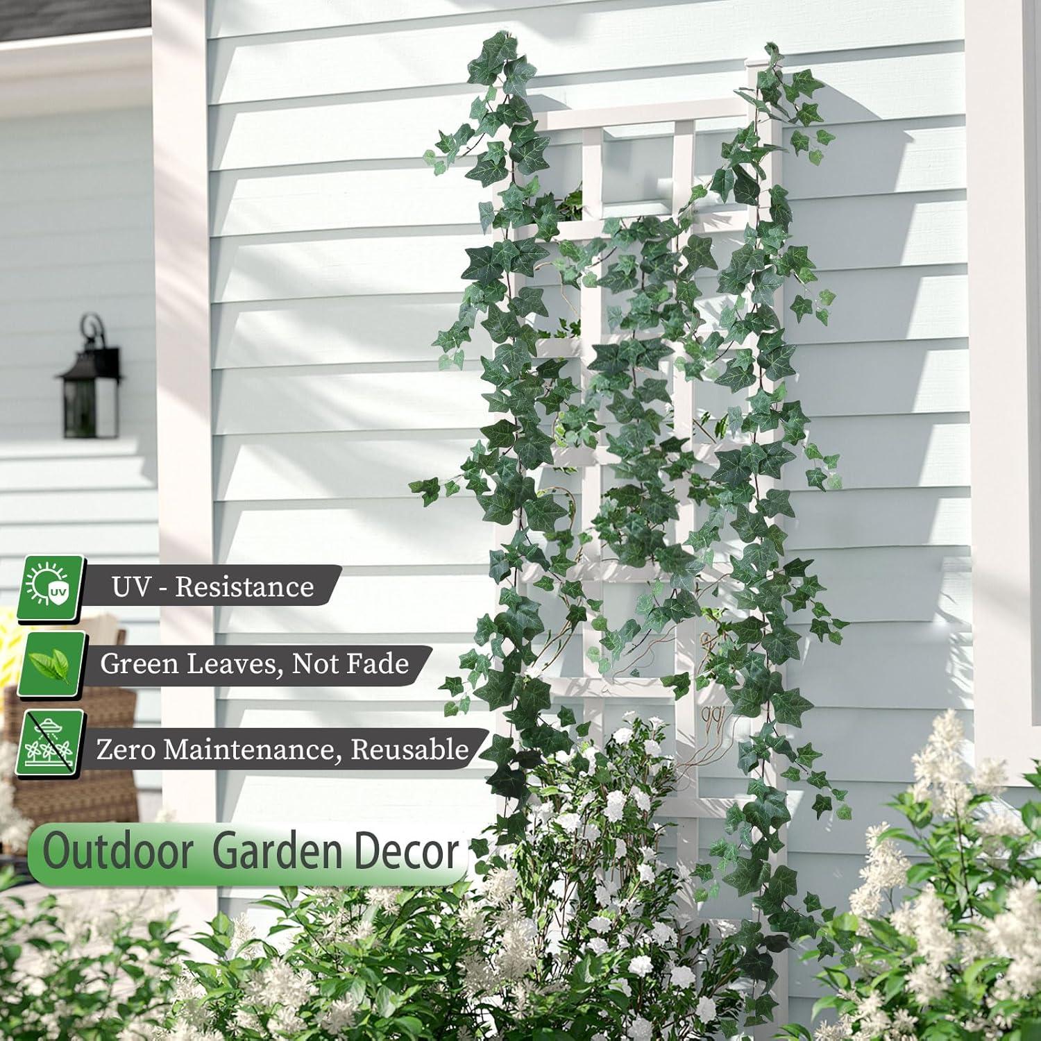 Cadenas de Hiedra Artificial MIZII 2 Racimos 200 cm Verde Seda