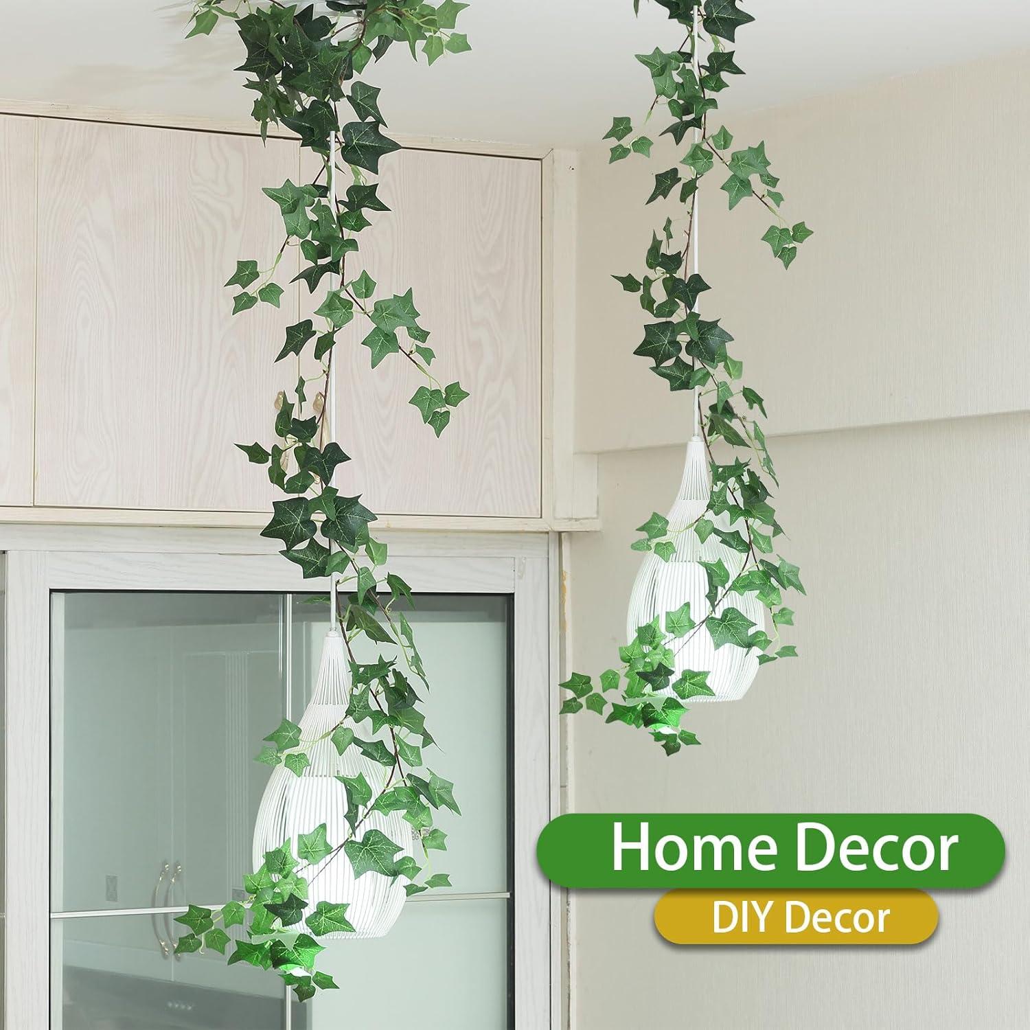 Cadenas de Hiedra Artificial MIZII 2 Racimos 200 cm Verde Seda