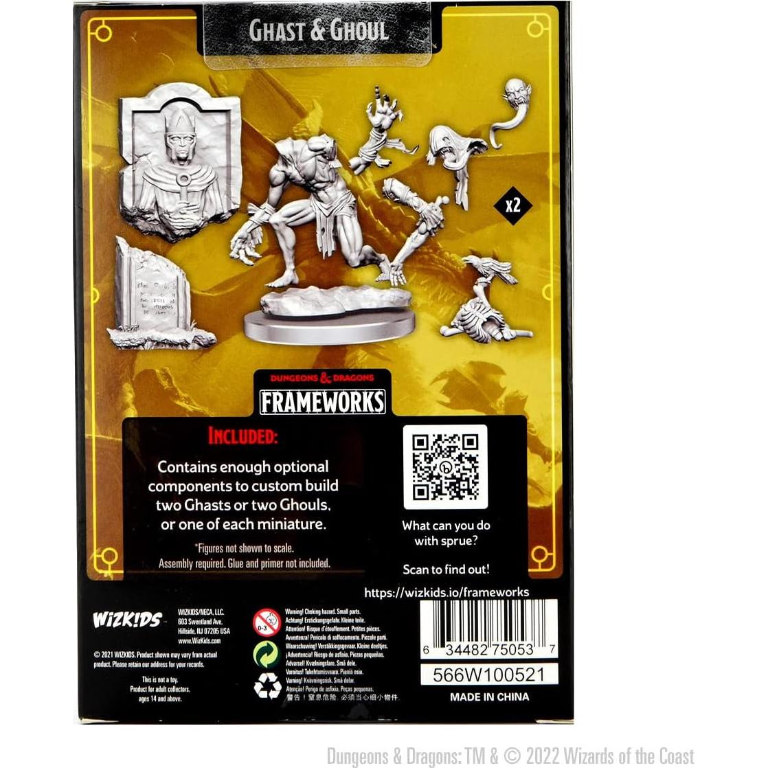 Miniaturas D&D Frameworks WizKids Ghast y Ghoul sin pintar