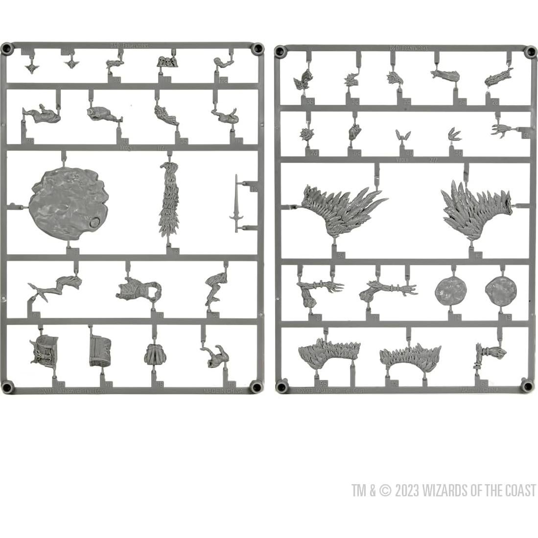 Miniatura Vrock sin pintar WizKids D&D Frameworks 3 piezas